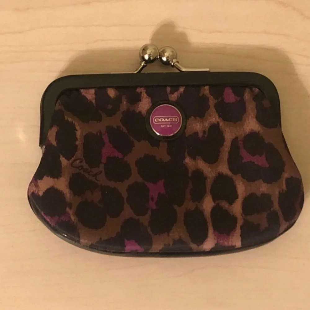 Sale! New Coach Black Leather Bag w/ Bird & Star Detail & Coach Coin Purse